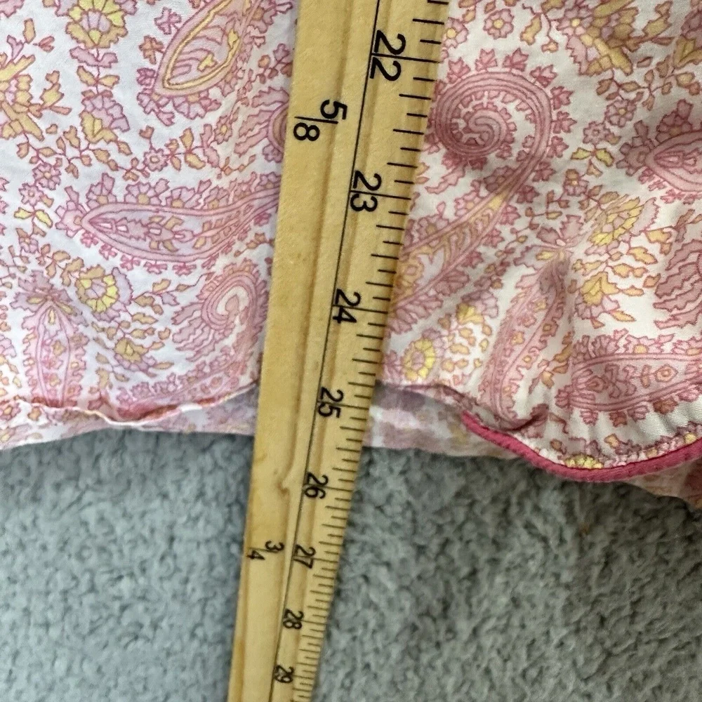 J.Crew Pajama Top Women‎ Medium Pink Paisley Coquette Cottagecore Lounge Preppy
